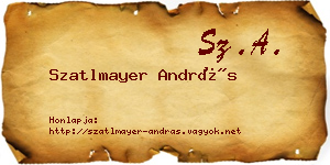Szatlmayer András névjegykártya